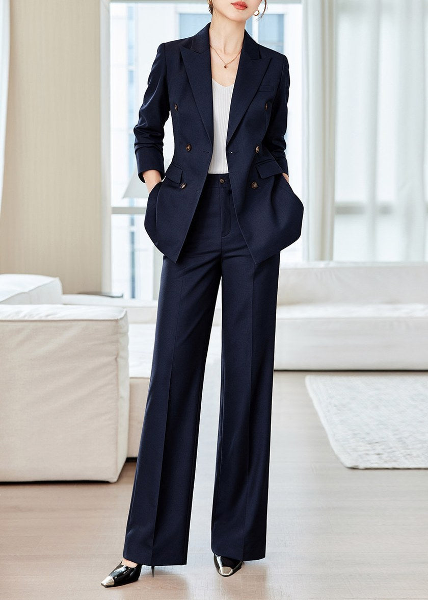 Double Breasted Tailored Pants Suit　R246