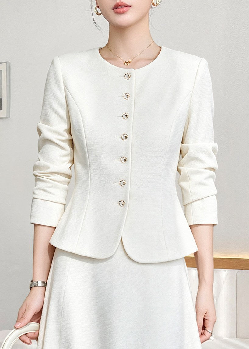 Round Neck Jacket Skirt Set　R251
