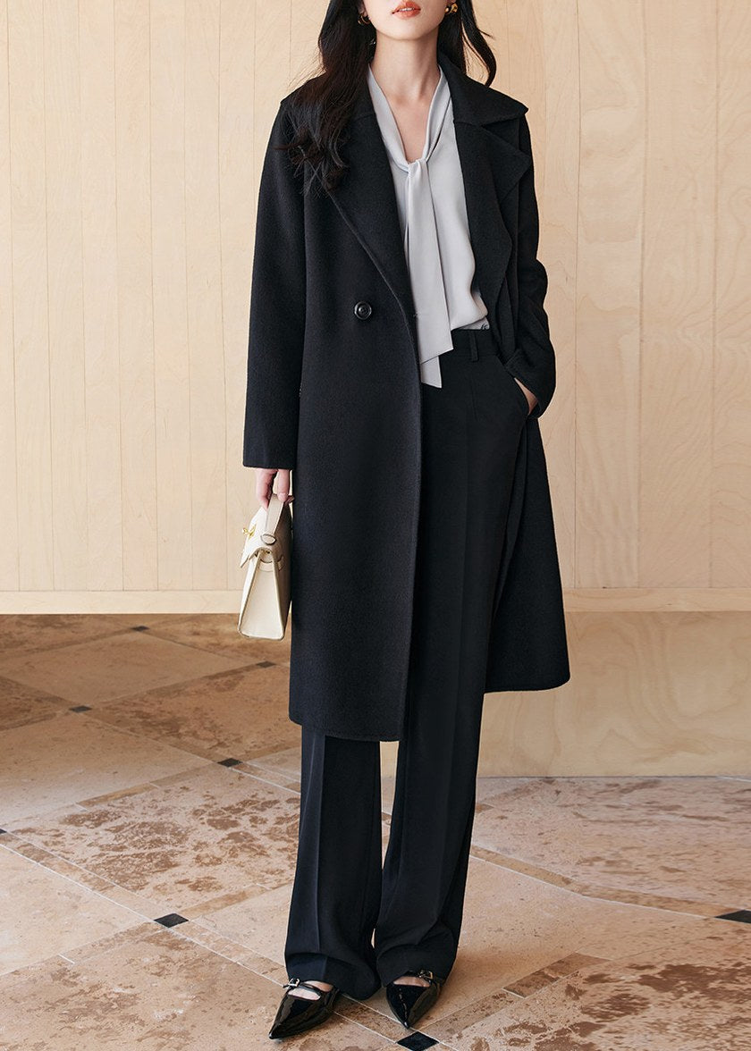 Tie Belt Tailored Long Coat　R262
