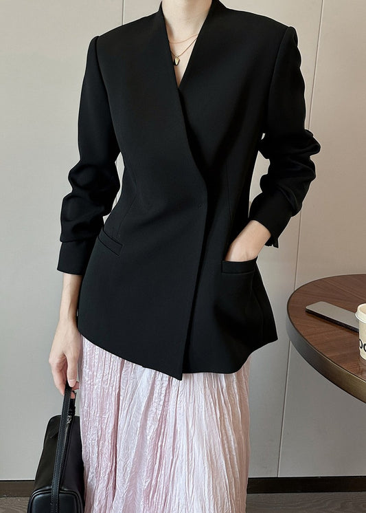 Asymmetric Collarless Blazer　R166
