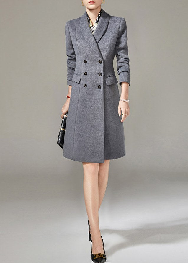 Slim Double Breasted Long Coat　R280