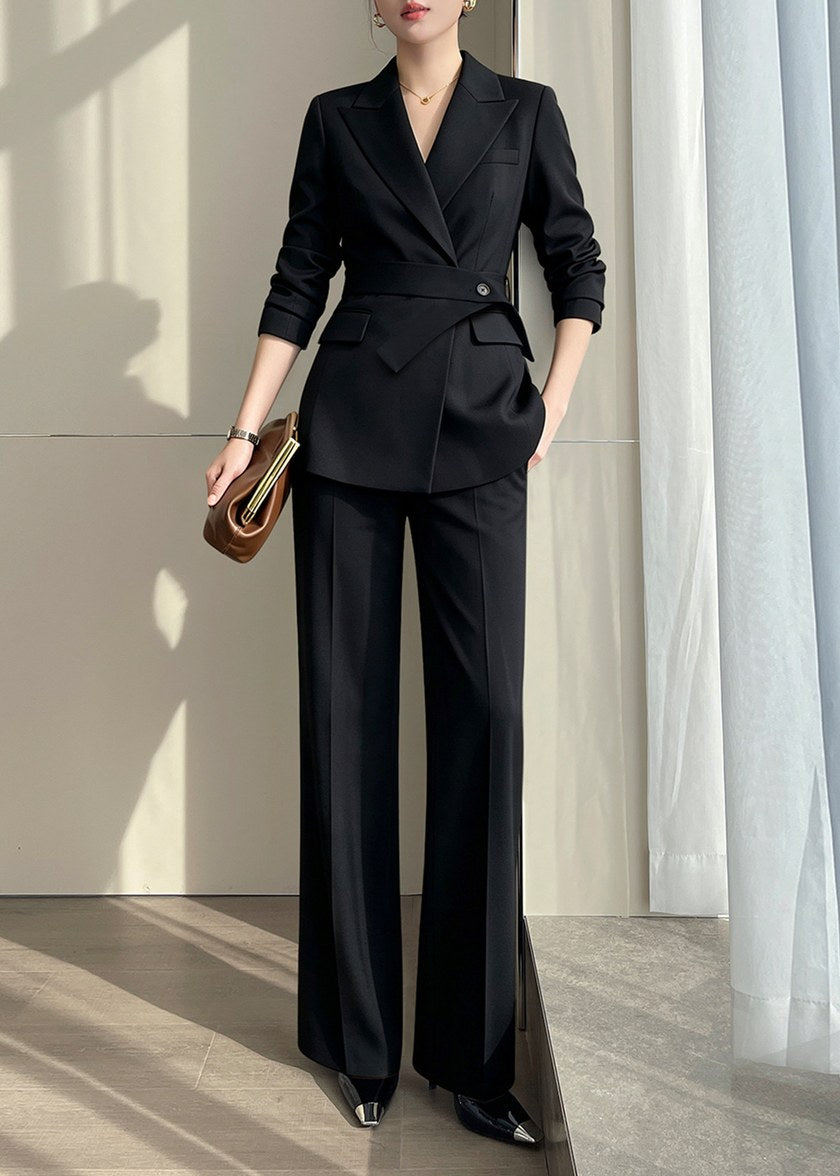 Belted Tailored Pants Suit　R247