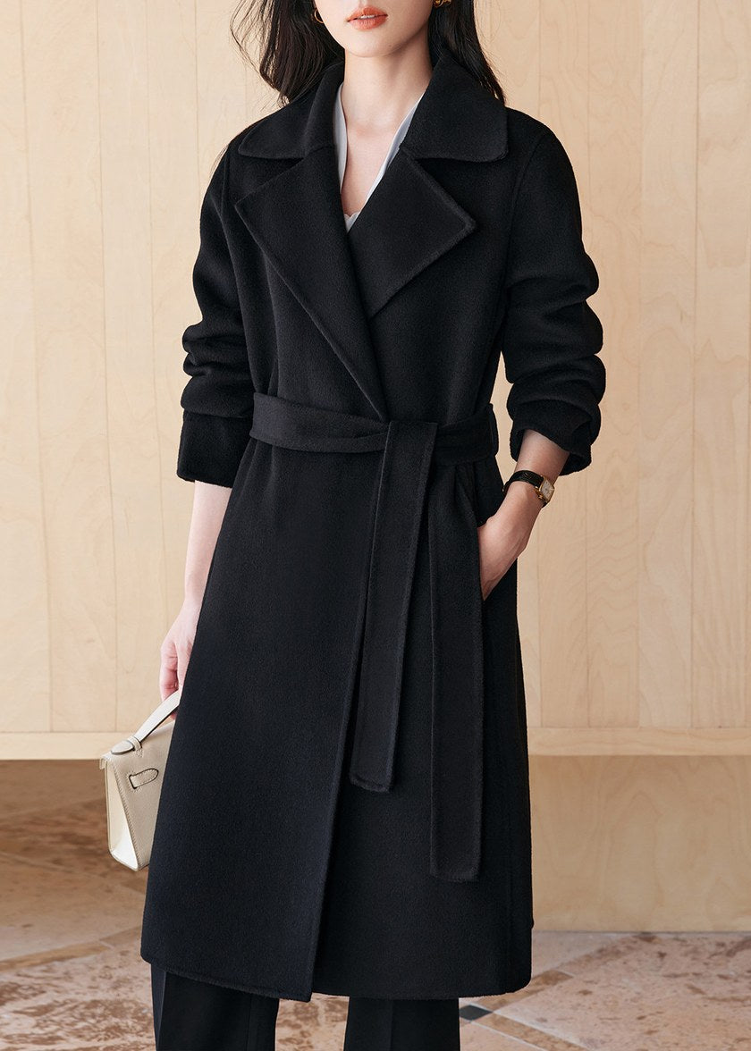 Tie Belt Tailored Long Coat　R262
