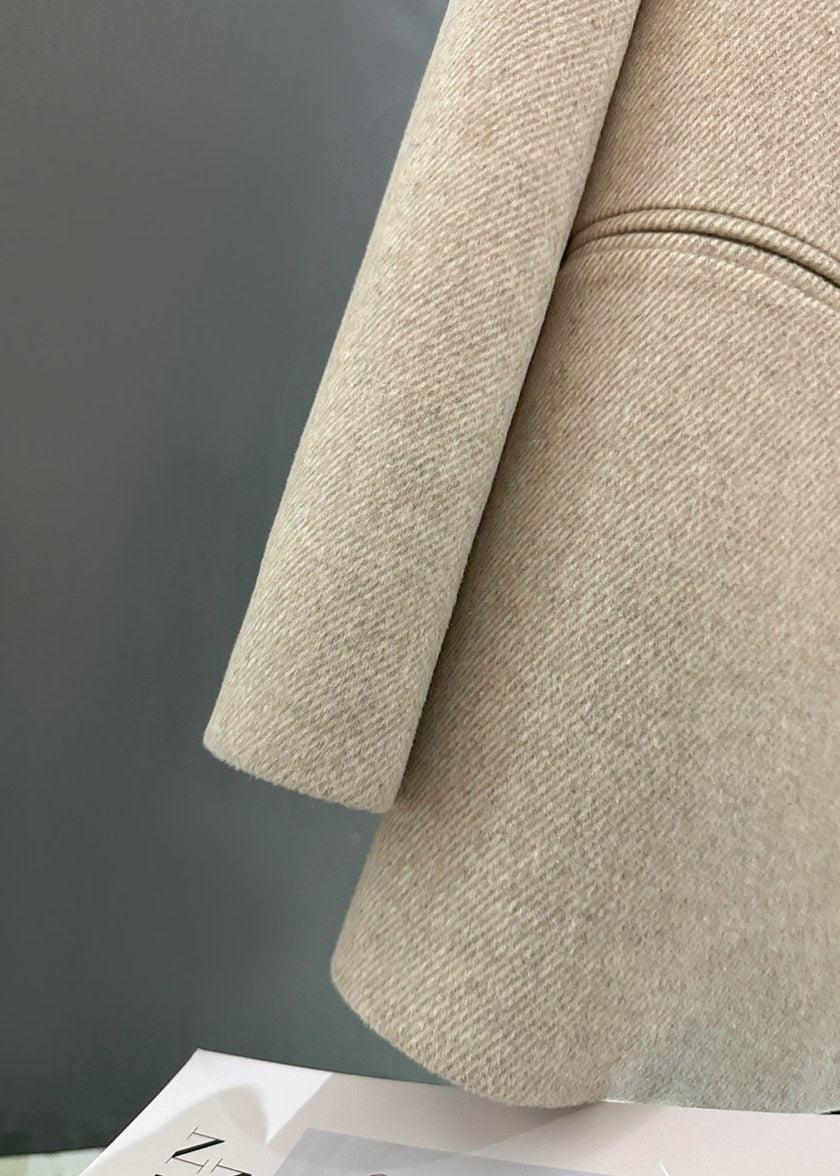 Soft Textured Double-Breasted Blazer　R185