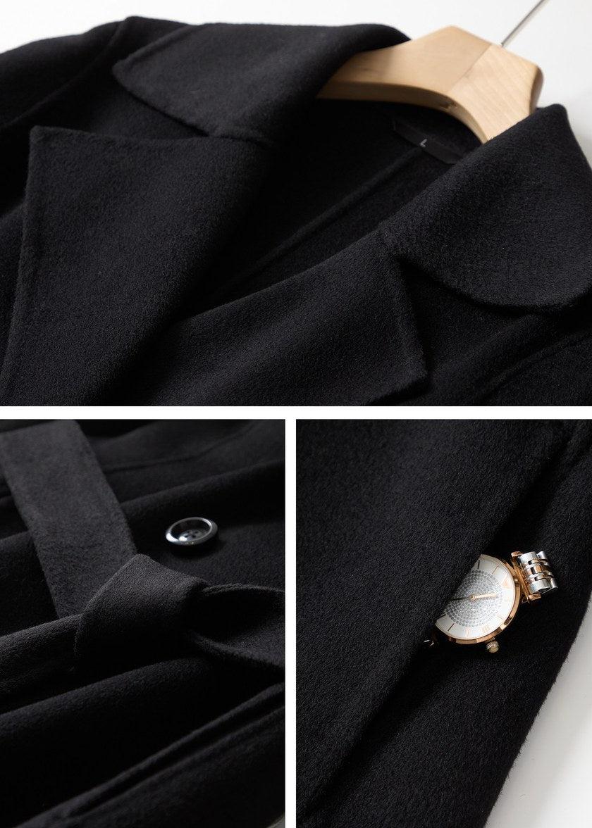 Tie Belt Tailored Long Coat　R262