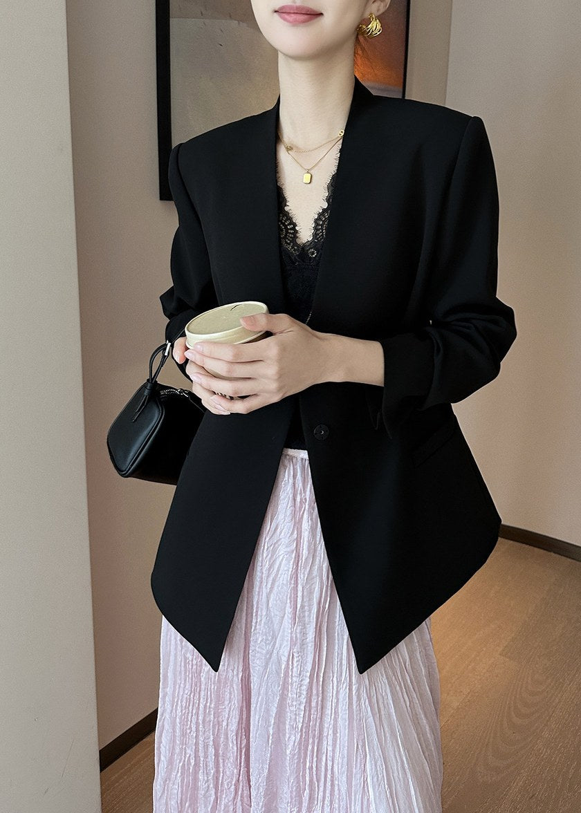 Asymmetric Collarless Blazer　R166
